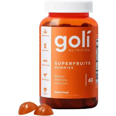 Goli SuperFruits Beauty Gummy Vitamin - 60 Count - Collagen-Promoting Ingredients. Radiate. Rejuvenate. Refresh - Mixed Fruit, Vegan, Plant-Based, Non-GMO, Gluten-Free & Gelatin Free
