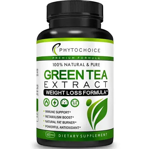 Green Tea Extract-Natural Appetite Suppressant for Weight Loss for Women and Men-Green Tea Fat Burner Pills-Diet Pills That Work to Help Lose Weight Fast for Women-Stomach Belly Fat Burning Capsules 60caps
