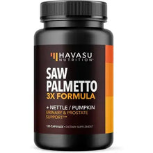Havasu Nut Palmetto Prostate Supplement for Men | Nettle Seed & Pumpkin Seed Oil Capsules for Potent 3X Formula | Ultimate Prostate & Bladder Support for Older Men | 2 Month Supply with 120 Male Pills
