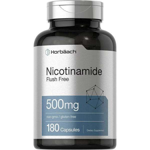 Horbaach - Nicotinamide | 500mg | 180 Capsules
