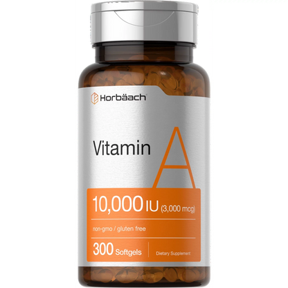Horbaach Vitamin A 10000 IU Softgels | 300 Count | Non-GMO, Gluten Free Supplement | by Horbaach
