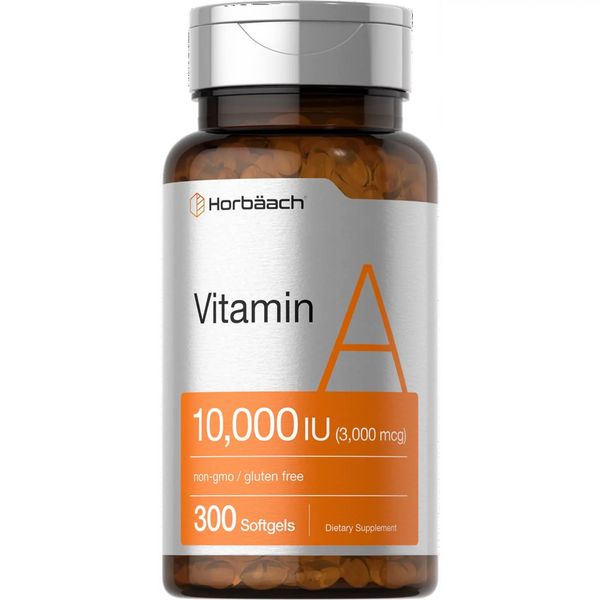 Horbaach Vitamin A 10000 IU Softgels | 300 Count | Non-GMO, Gluten Free Supplement | by Horbaach
