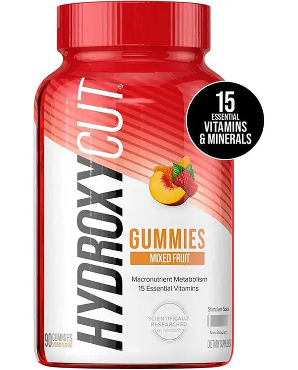 Hydroxycut Caffeine-Free Gummy for Women & Men , 15 Essential Vitamins & Minerals , Metabolism , 90 Count
