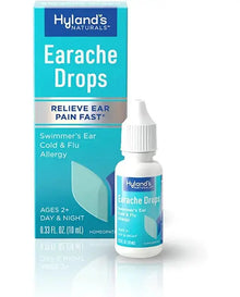 Hyland's Earache Drops, Natural Relief of Cold & Flu, White, 0.33 Fl Oz
