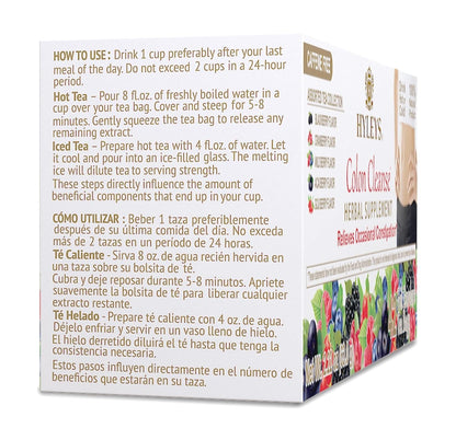 Hyleys Colon Cleanse Tea, Assorted, 42 Individually Wrapped Herbal Tea Bags | Herbal Detox Tea with Senna, Fennel & Ginger, Supports Digestion, Regularity & Gut Reset, Caffeine Free, Gluten Free