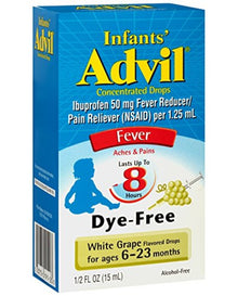 Infants' Advil Pain Reliever and Baby Fever Reducer, Infant Ibuprofen for Pain Relief, White Grape - 0.5 Fl Oz
