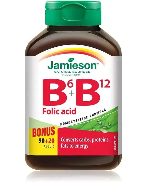 Jamieson Vitamin B6, Vitamin B12 and Folic Acid, 110 Count
