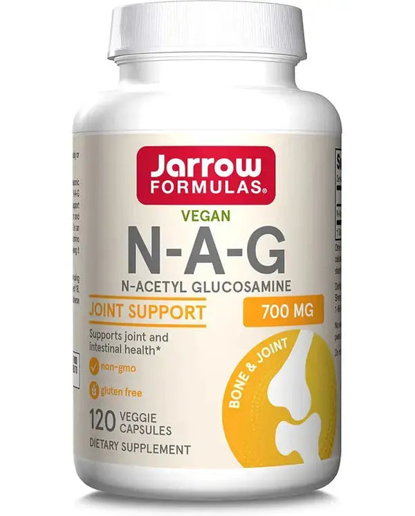 Jarrow Formulas N-A-G 700 mg - 120 Veggie Caps - N-Acetyl Glucosamine - Versatile Form of Glucosamine - Supports Joint & Intestinal Health - Up to 120 Servings
