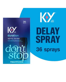 K-Y Duration Spray 0.16 fl oz, for Men, Adult Couples, Lidocaine Numbing Male Genital Desensitizer to Last Longer, Pleasure Enhancer, 36 Sprays, No Mess Easy Application
