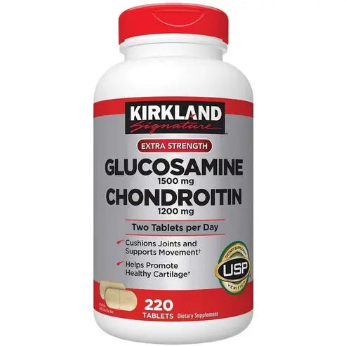 KIRKLAND Glucosamine HCI 1500mg Chondroitin Sulfate 1200mg 220 Tablets
