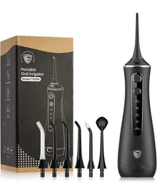 LF Water Dental Flosser for Teeth with 6 Jet Tips, 4 Modes, Professional Cordless Cleaner Picks for Teeth Cleaning, IPX7 Waterproof, Portable, Rechargeable Power Floss Oral Irrigator for Home Travel
