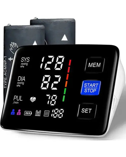 LIVAROCI Pressure Monitor, 9-17'' & 13-21'' Extra Large Blood Pressure Cuff Upper Arm, LED Color Backlit Screen Automatic Digital Blood Pressure Machine with USB Cable and 4 AAA Batteries
