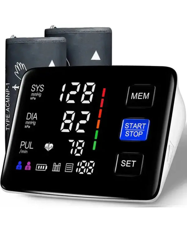 LIVAROCI Pressure Monitor, 9-17'' & 13-21'' Extra Large Blood Pressure Cuff Upper Arm, LED Color Backlit Screen Automatic Digital Blood Pressure Machine with USB Cable and 4 AAA Batteries
