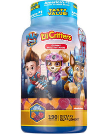 L’il Critters Paw Patrol Gummy Vites Daily Gummy Multivitamin for Kids, Vitamin C, D3 for Immune Support Cherry, Orange and Blueberry Flavors, 190 Gummies

