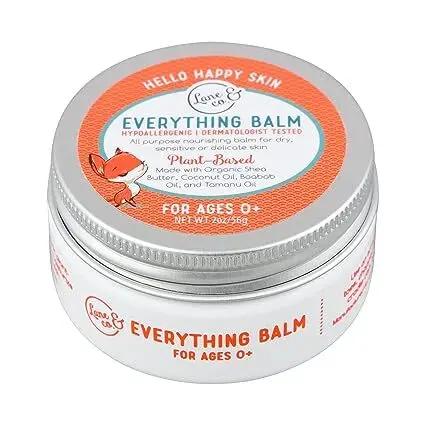 Lane & Co Everything Balm - Plant-Based Baby Care Balm for Diaper Rash, Cradle Cap, Chapped Lips, Dry Skin - Ideal for Sensitive, Delicate Newborn Skin - Suitable for Babies, Kids, Mothers, Adults
