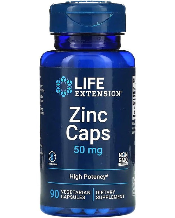Life Extension Zinc Caps, zinc 50 mg, zinc citrate, 90 Count Life Extension