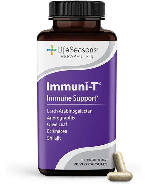 LifeSeasons Immuni-T - Immune Support - Vitamin Supplement for Cold & Flu Relief - Natural Immunity System Booster - 90 Capsules
