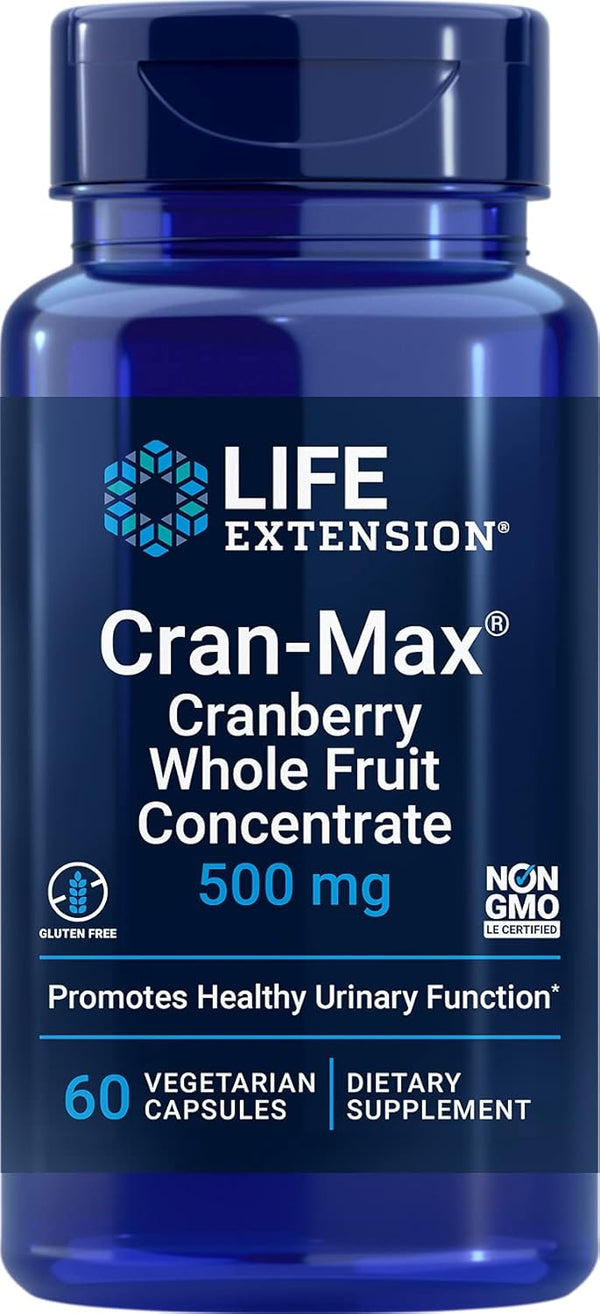 Life Extension Cran-Max, 500mg, 60 vegetarian capsules