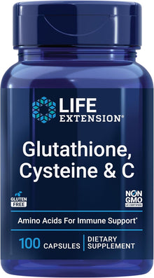 Life Extension Glutathione, Cysteine & C, 500 mg of Vitamin C, 100 Capsules