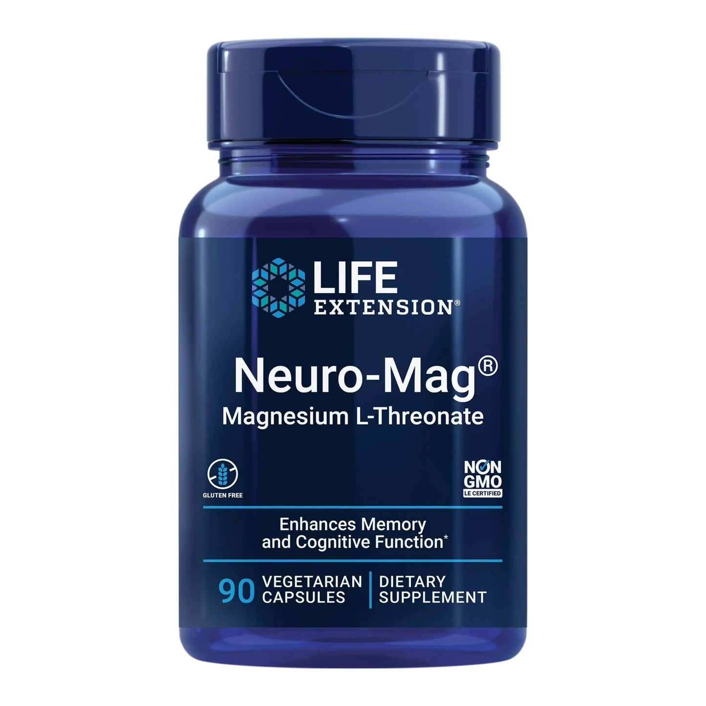 Life Extension Neuro-mag Magnesium L-threonate, Brain Health, Memory & Attention, 90 Vegetarian Capsules
