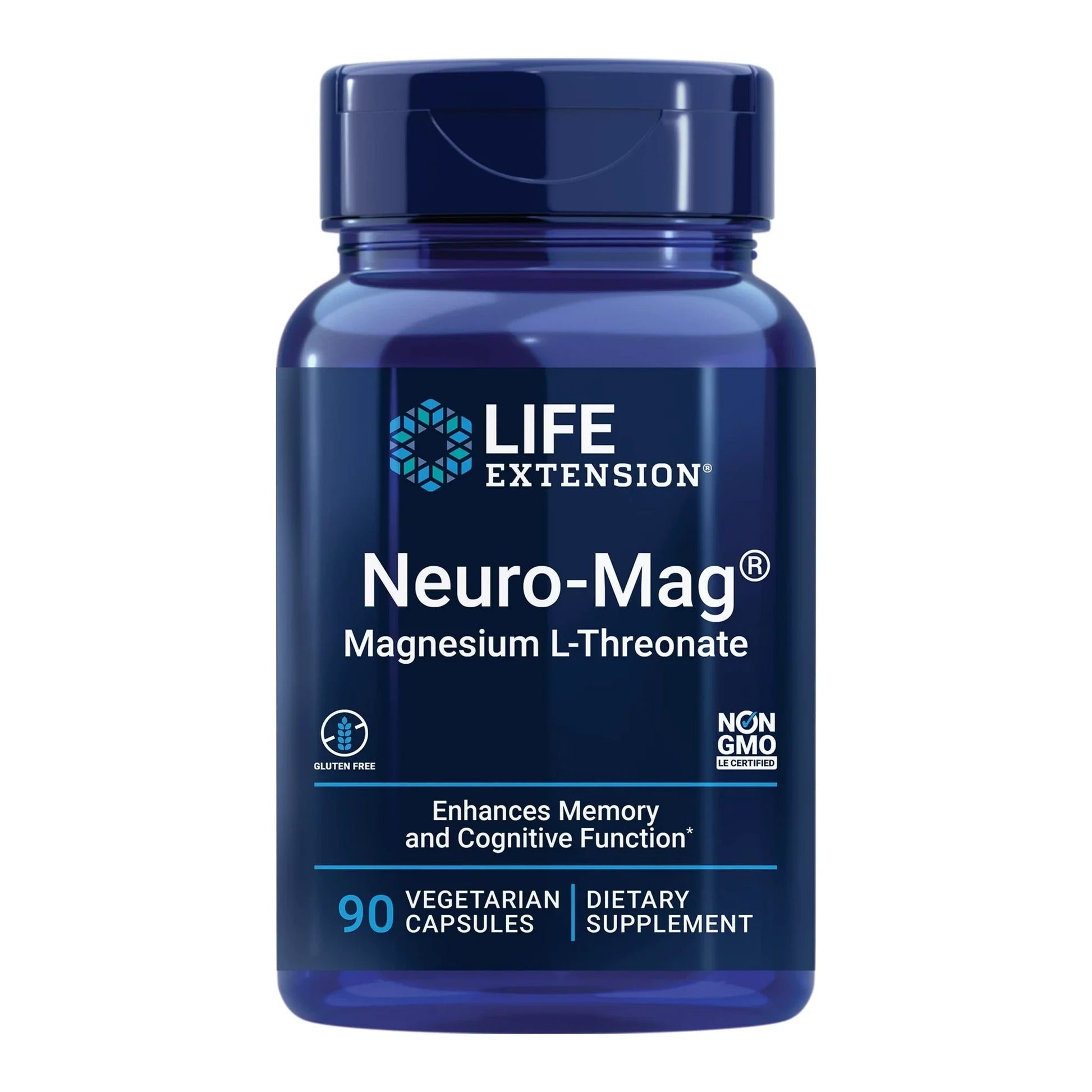 Life Extension Neuro-mag Magnesium L-threonate, Brain Health, Memory & Attention, 90 Vegetarian Capsules
