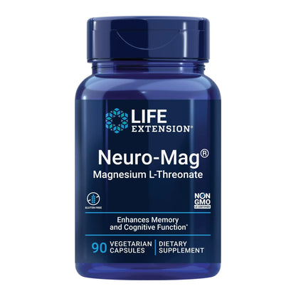 Life Extension Neuro-mag Magnesium L-threonate, Brain Health, Memory & Attention, 90 Vegetarian Capsules
