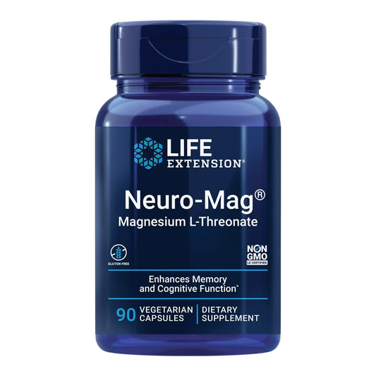 Life Extension Neuro-mag Magnesium L-threonate, Brain Health, Memory & Attention, 90 Vegetarian Capsules

