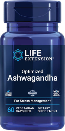 Life Extension Optimized Ashwagandha, 125mg, 60 vegetarian capsules