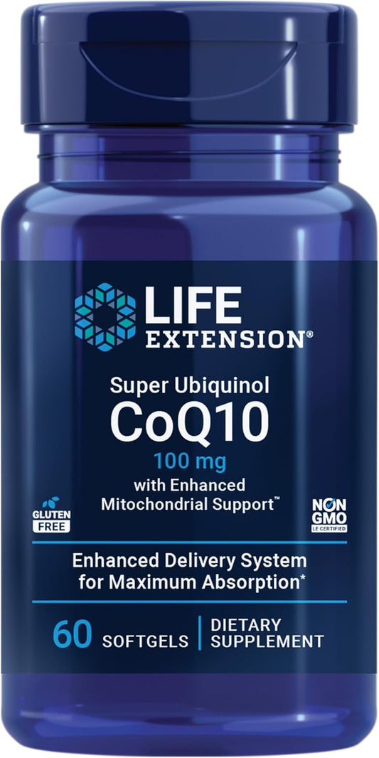 Life Extension Super Ubiquinol CoQ10, 60 Softgels