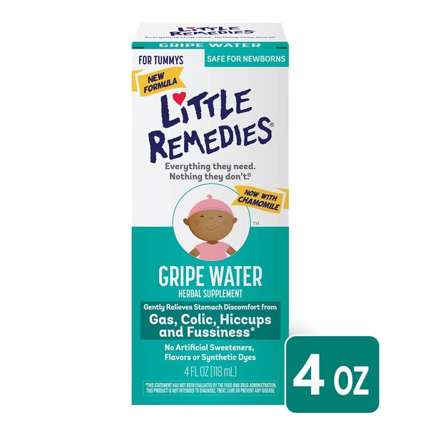 Little Remedies Gripe Water, Colic & Gas Relief, Safe for Newborns, 4 fl oz

