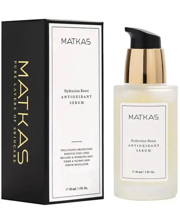 MATKAS Korean Niacinamide Serum for Face Antioxidant Ampoule Brightening + Glow + Ceramides + Vitamin E + Hyaluronic Acid + Beta-Glucan for Anti-Aging, Radiance, Even Skin Tone, Oil Pore Reducer
