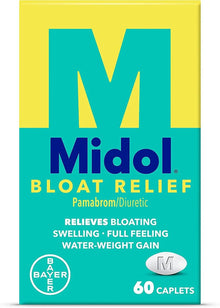 MIDOL Bloat Relief, Caplets with Pamabrom, 60 Count
