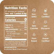 MONK FRUIT IN THE RAW, Natural Monk Fruit Sweetener, 40 Count