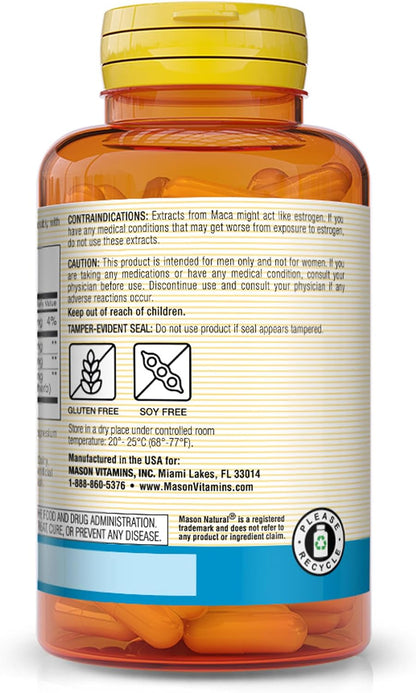 MASON NATURAL Vein Erect with L-Arginine and Maca - Supports Sexual & Vascular Health, Supplement for Varicose Veins and Spider Veins, 80 Capsules