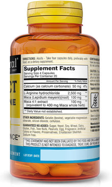 MASON NATURAL Vein Erect with L-Arginine and Maca - Supports Sexual & Vascular Health, Supplement for Varicose Veins and Spider Veins, 80 Capsules