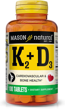 Mason Natural Vitamin K2 + D3, 100 Tablets