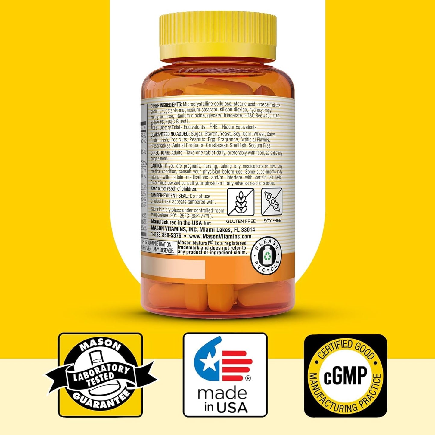MASON NATURAL Stress B,Complex with Antioxidants + Zinc, 2 Month Supply, Dual Action Formula, Supports Immune Health, 1 Pack