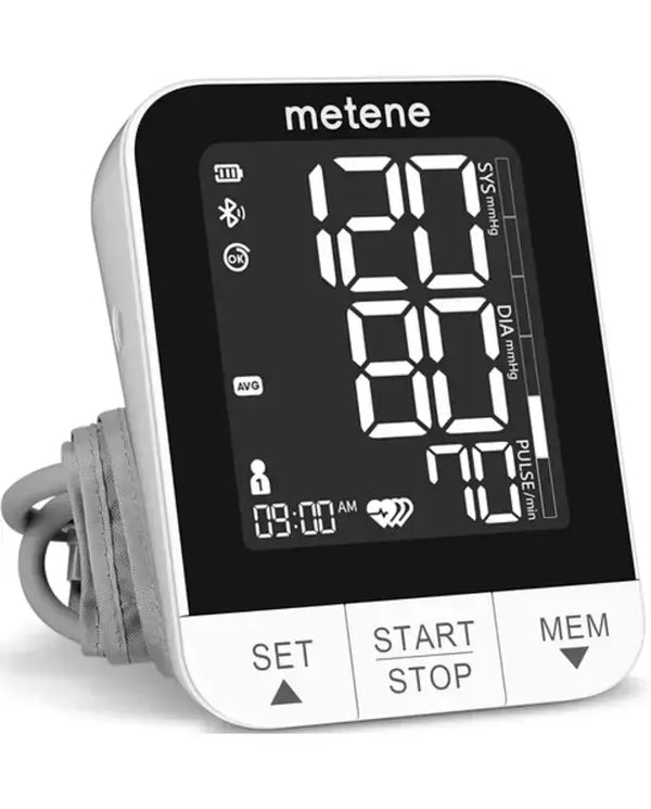 Matene 2022 New Bluetooth Blood Pressure Machine, Smart Wireless Blood Pressure Monitor with Adjustable Large Cuff(8.7-16.5in) and Backlit Display, APP Unlimited Memory for 2 Users and Smart Tracking
