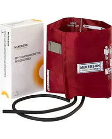 McKesson LUMEON Nylon Blood Pressure Cuff and Bladder, Burgundy, Adult Medium, 34 cm to 50 cm, 1 Count
