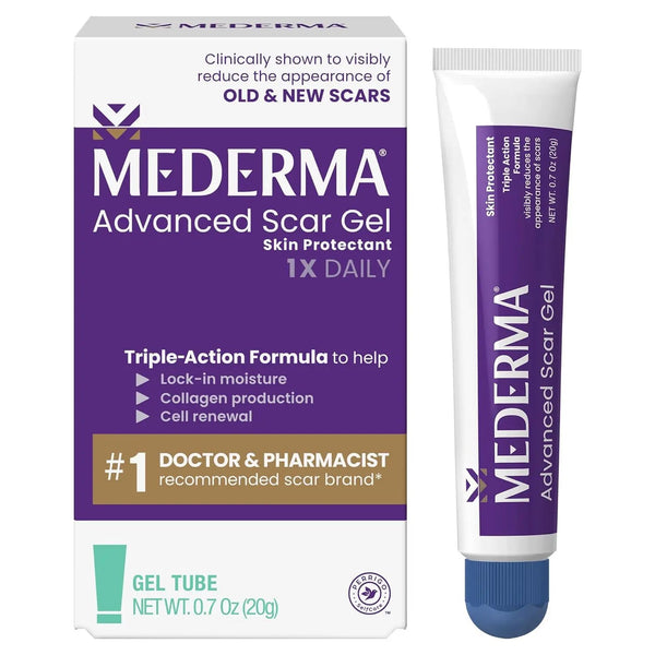 Mederma Advanced Scar Gel - Advanced Scar Treatment for Old and New Scars - #1 Doctor & Pharmacist Recommended Brand - 0.70oz (20g)
