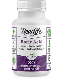 Medical Grade Boric Acid Vaginal Suppositories - 600mg - 100% Pure Womens pH Balance Pills - Yeast Infection, BV -30 Capsules: Made in USA
