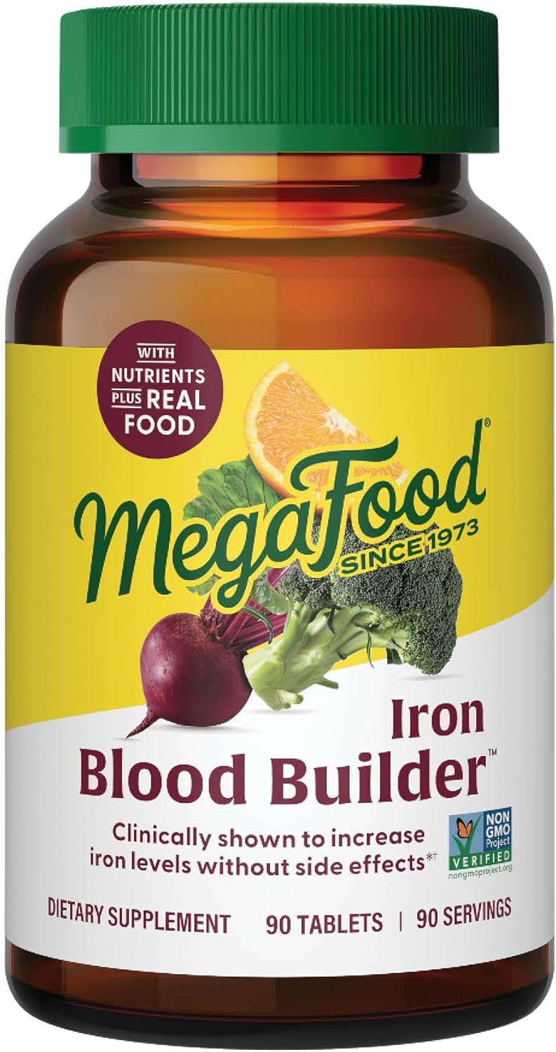 MegaFood Blood Builder Iron Supplement for Women & Men