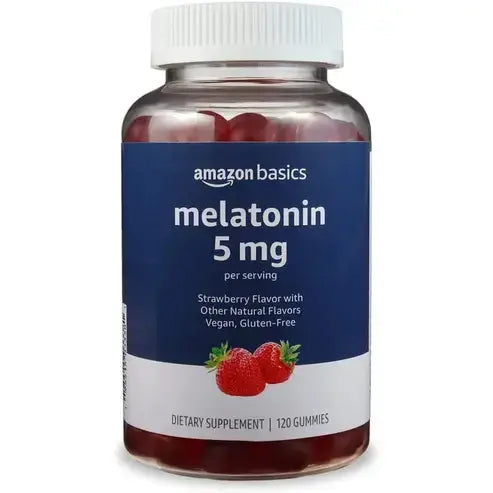 Melatonin 5mg, 120 Gummies (2 per Serving), Strawberry
