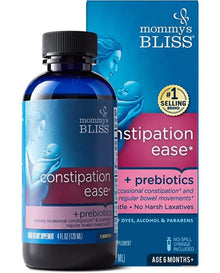 Mommy's Bliss Constipation Ease + Prebiotics, Relieves Occasional Constipation, Gentle & Safe, No Harsh Laxatives, 4 Fl Oz Bottle (Pack of 1)
