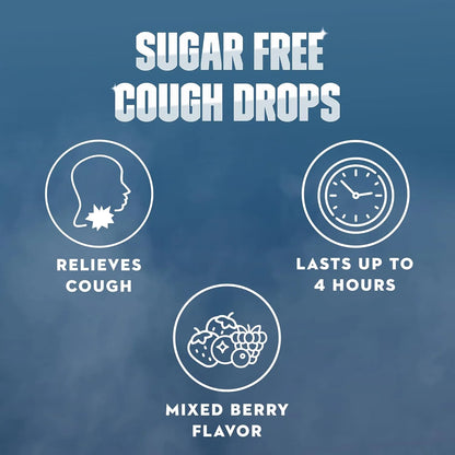 Mucinex Instasoothe Sugar Free Cough Drops, Mixed Berry Medicated Cough Drops, 40ct