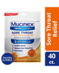 Mucinex InstaSoothe Sore Throat + Soothing Comfort Honey & Echinacea Flavor, Fast Acting, Powerful Sore Throat Oral Pain Reliever, 40 Medicated Drops
