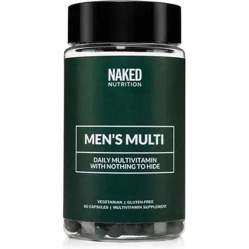 NAKED nutrition Multi – Daily Multivitamin for Men – A, C, E, Selenium, Zinc, Fruit and Super Green Extracts and More to Boost Immune Support – Gluten-Free and Vegetarian Daily Vitamins – 60 Capsules
