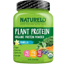 NATURELO Plant Protein Powder, Vanilla, 22g Protein - Non-GMO, Vegan, No Gluten, Dairy, or Soy - No Artificial Flavors, Synthetic Coloring, Preservatives, or Additives - 20 Servings
