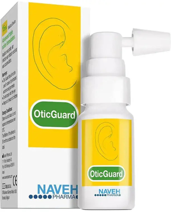 NAVEH PHARMA Otic Guard Natural Ear Wax Removal Spray – Herbal-Oil Blend for Ear Infections and Ear Pain in Adults – Ear Wax Softener for Clogged Ear Relief and Swimmer’s Ear (0.5 Fl Oz)
