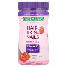 Nature's Bounty, Optimal Solutions, Hair, Skin & Nails Gummies, Strawberry, 40 Gummies